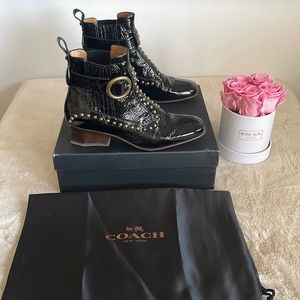 Coach 1941 Collection Chelsea boot  patent leather size 8. Limited edition.